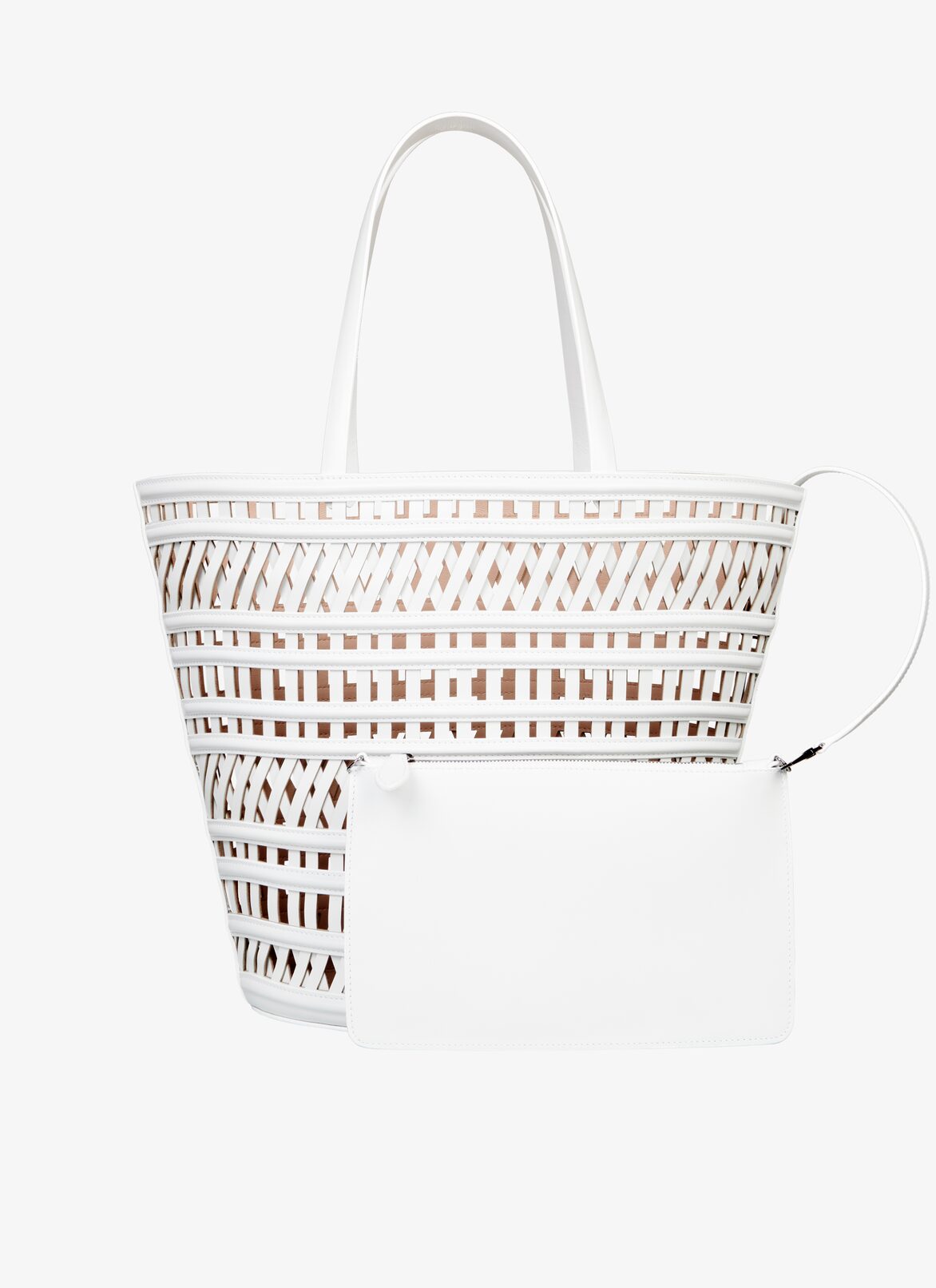 멜카 24 바스켓 백 ALAÏA 옵틱 화이트 멜카 24 바스켓 백